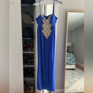 Lilly Pulitzer Blue Silk Maxi